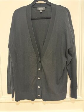 Banana Republic Black Button-Front Cardigan Sweater